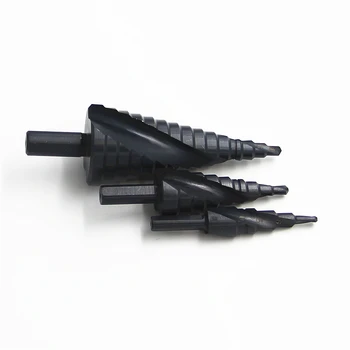4241 3pcs HSS Black Nitrida Spirala Profilirane Jedrna Membrana Korak Sveder Trikotnik Kolenom 4 mm do 12 mm 20 mm, 32mm