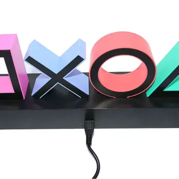 Playstation Prijavite Glasovni Nadzor Igre Ikono Svetlobe Akril Vzdušje Neon Bar Dekor 28TC