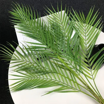 80-98cm 15 Glav Tropske Palme Velike Umetne Rastline Ponaredek Palm Listi iz Plastičnih Visok Monstera Podružnice Za Dom Vrt Dekor
