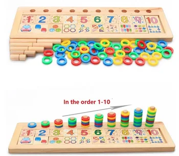Otrok Eduactional Igrače Matematiko Oblike Spoznavanja Logaritmično Odbor Geometrijske seznanjanje Montessori Puzzle Igrače Za Otroke Matematiko Igrača