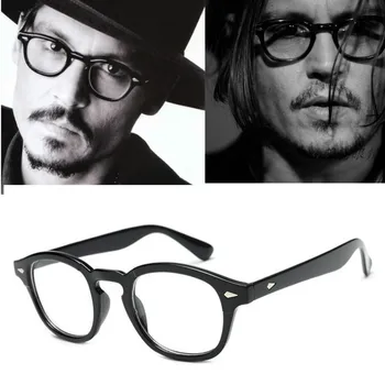 Johnny Depp Računalnik Očala Moških Retro Vintage Blagovne Znamke Očala Ženske Optični Spektakel Očal Okvir Anti Modra Svetloba Očala