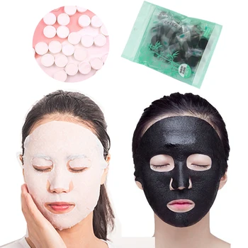 Stiskanje Masko za Obraz Maska za Enkratno uporabo Bombaž Papir DIY Maske za Obraz za Nego Kože Vlažilne Stisnjenih Zob Maske