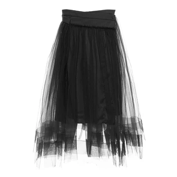 TWOTWINSTYLE Črno Žogo Krilo Obleke Za Ženske, Visoko Pasu Nezakonitih Rob Očesa Krila, Ženski 2020 Jesenskih Modnih Oblačil New Tide