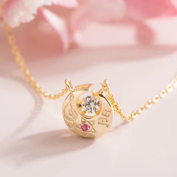 Sailor moon Večno Luna Člen 925 srebrna Ogrlica nakit acc