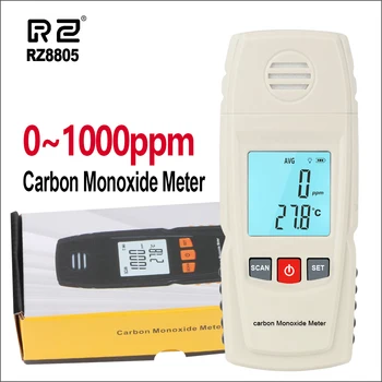 RZ Ročni Detektor Uhajanja Plina Analyzer LCD Tester Ogljikovega Monoksida Mete 1000ppm CO Visoko Natančnost Plina Monitor GM8805