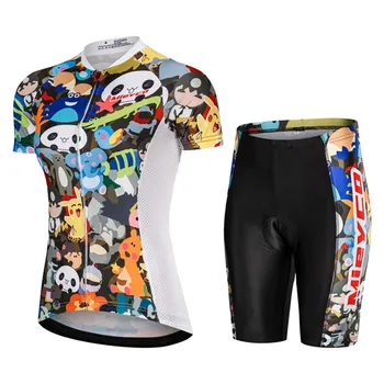 Mieyco Panda Design Žensk Poletje Kratek Sleeve Kolesarjenje Jersey Roupa Ciclismo Feminina Cestno Kolo Oblačila Visoke Kakovosti T-Majice