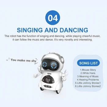 Vektor Robot RC Inteligentni Interaktivni Žep Go Govorimo Dialog Mini govora Snemanje Petje, Ples Povejte Zgodbo Igrača