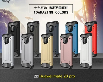 Wolfsay Za Kritje Huawei Mate 20 Pro Primeru Hibridnih Trajne Oklep TPU &PC Telefon Primeru za Huawei Mate 20 Pro LYA-L29 Primeru Fundas