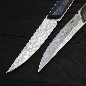 D2 omejeno nož jekla nož Damask jekla oster žepni nož na prostem taktično nož taktično outdoor camp lovski noži