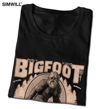 Moda Nov Prihod T-Majice Mens Bombaž Letnik Bigfoot Skriti Poiskati T Majice S Kratkimi Rokavi O Vratu Kampiranje Izletnik Grafični Tees