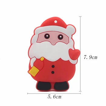 Novo 10Pcs Božično Drevo Santa Snežinka Silikonski Teether Obesek Oprema DIY Baby Mini Igrača Eksplozije