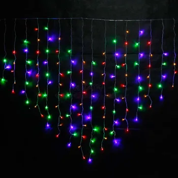YIMIA 2x1.6m LED Počitnice Božič Zavese Luči Srcu Kaplja Ledenica Luči 128 LED Niz Vila Luči Poročne Dekoracije