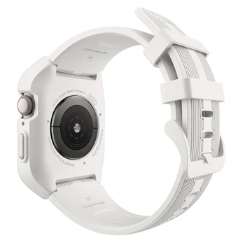 Silikonska Zaščitna torbica z Band Za Apple Gledati serije 4 5 44 mm Full Frame Screen Protector Za iWatch Zapestnica Dodatki