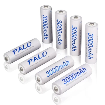 PALO 4-12pcs original AA polnilne baterije aa+AAA za ponovno polnjenje baterije 1,2 V baterijo nimh+LCD USB AA AAA baterija polnilnik