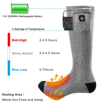 ODREŘENIK električno ogrevane nogavice baterije za ogrevanje nogavice športih na prostem, pozimi toplo jahanje smučarskih ogrevanje tople