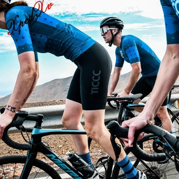 Ticcc Modra kolesarski dres 2020 unisex Pro kolesarska ekipa moški ženske Poletje kratek sleeve Jersey kolo vrh Očesa, dvojni straneh 3 žepi