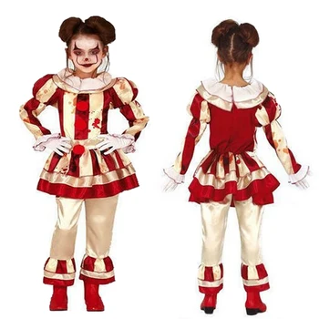 Groza Otroci Pennywise Cosplay Noša Halloween Carnival Party Klovn Stephen King Je Joker Kostum Obleko Obleko S-XL C48M14