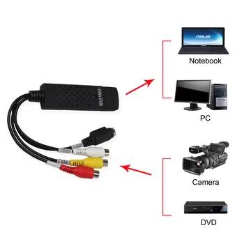 USB 2.0 Easycap Zajemanje 4 Kanalni Video, TV DVD, VHS Avdio Zajem vmesniško Kartico TV Video DVR