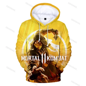 3D Igre Mortal Kombat 11 Novih Hoodies Majica Anime Cosplay Kostum Moški Ženske Otroci Suknjič Hooded Vrh