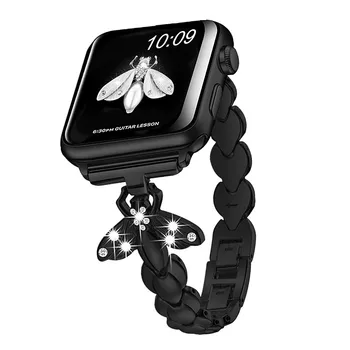 Diamond Nosorogovo iz Nerjavečega Jekla, Trak Za Apple Watch 6 SE Band 44 mm 40 mm iWatch Serije 5 4 Watchbands Za Applewatch 3