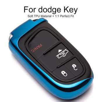 Tpu Avto Ključ Kritje Primera Za Dodge Challenger Nitro Durango Polnilnik Ram 1500 Kalibra Tipko za Varstvo Primeru Key Ring verige Styling