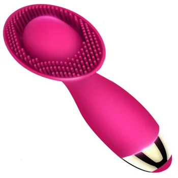 DIBE 10 Hitrost Stimulator Klitorisa Krtačo Vibrator Polnjenje prek kabla USB Nastavek Klitoris Lizanje Igrača G-spot Vibracije Cvet Za Ženske