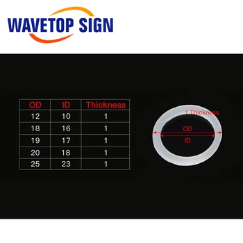 WaveTopSign 5Pcs/Veliko Silikonsko Tesnilo 18 19 20 25 mm Za Zaščito Laser Ostrina Leče in Zrcala CO2 Laserski rezalni Stroj