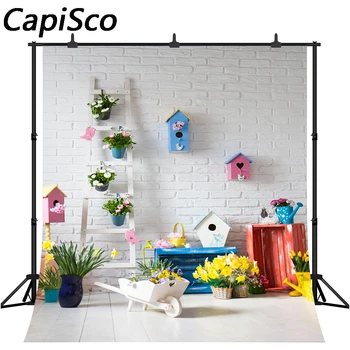 Capisco Pomladni Cvetovi, velika Noč bela zid, Otroška Fotografija Okolij Meri Fotografske Kulise za Foto Studio