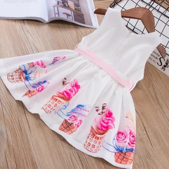 2018 novo poletno obleko pasu tiskanje bonsaj dekleta za obleko na debelo z korejski otroci